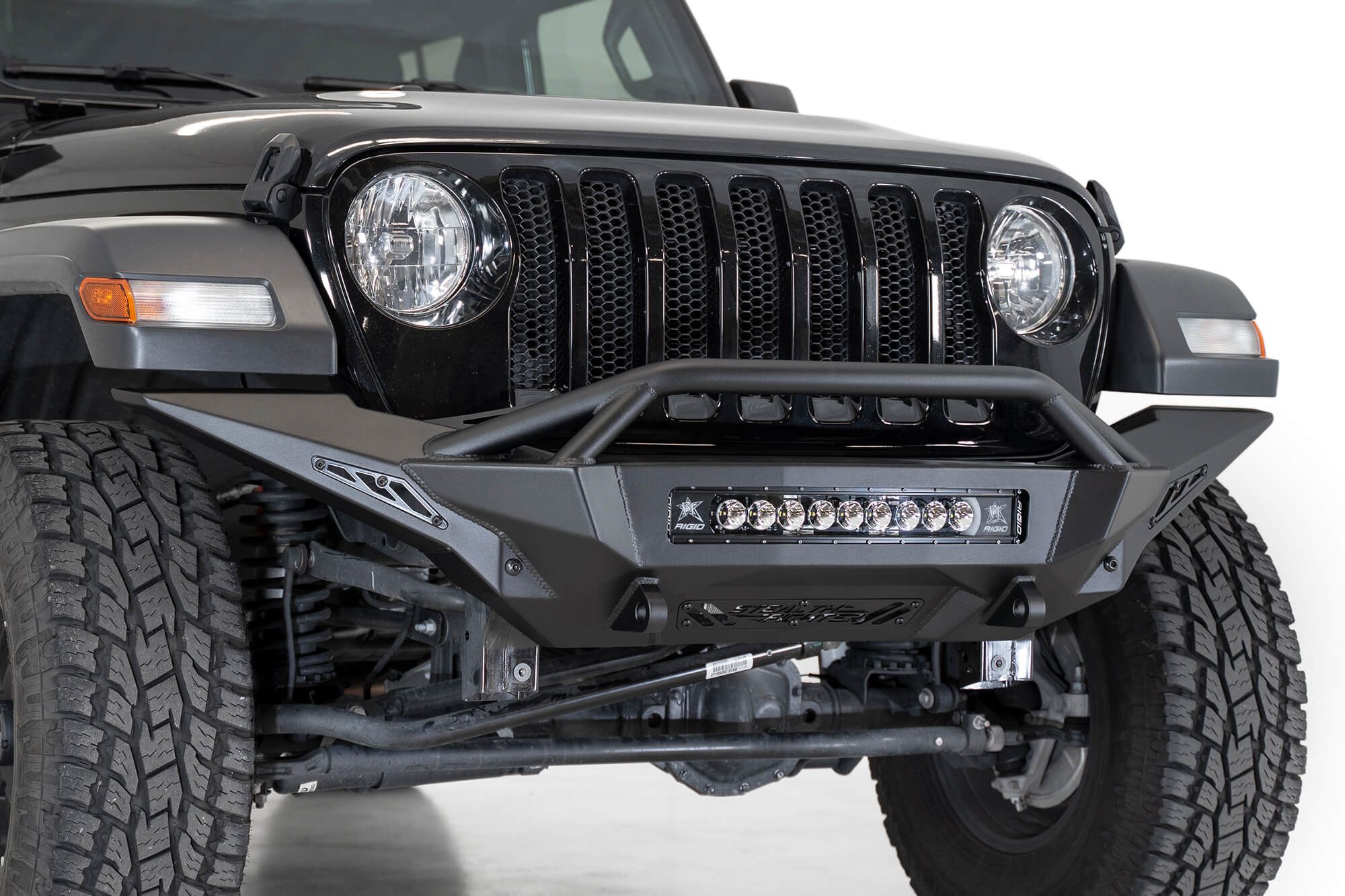 Addictive Desert Designs Non-Rubicon Stealth Fighter Top Hoop Full Length Front Bumper for Jeep JL/JT