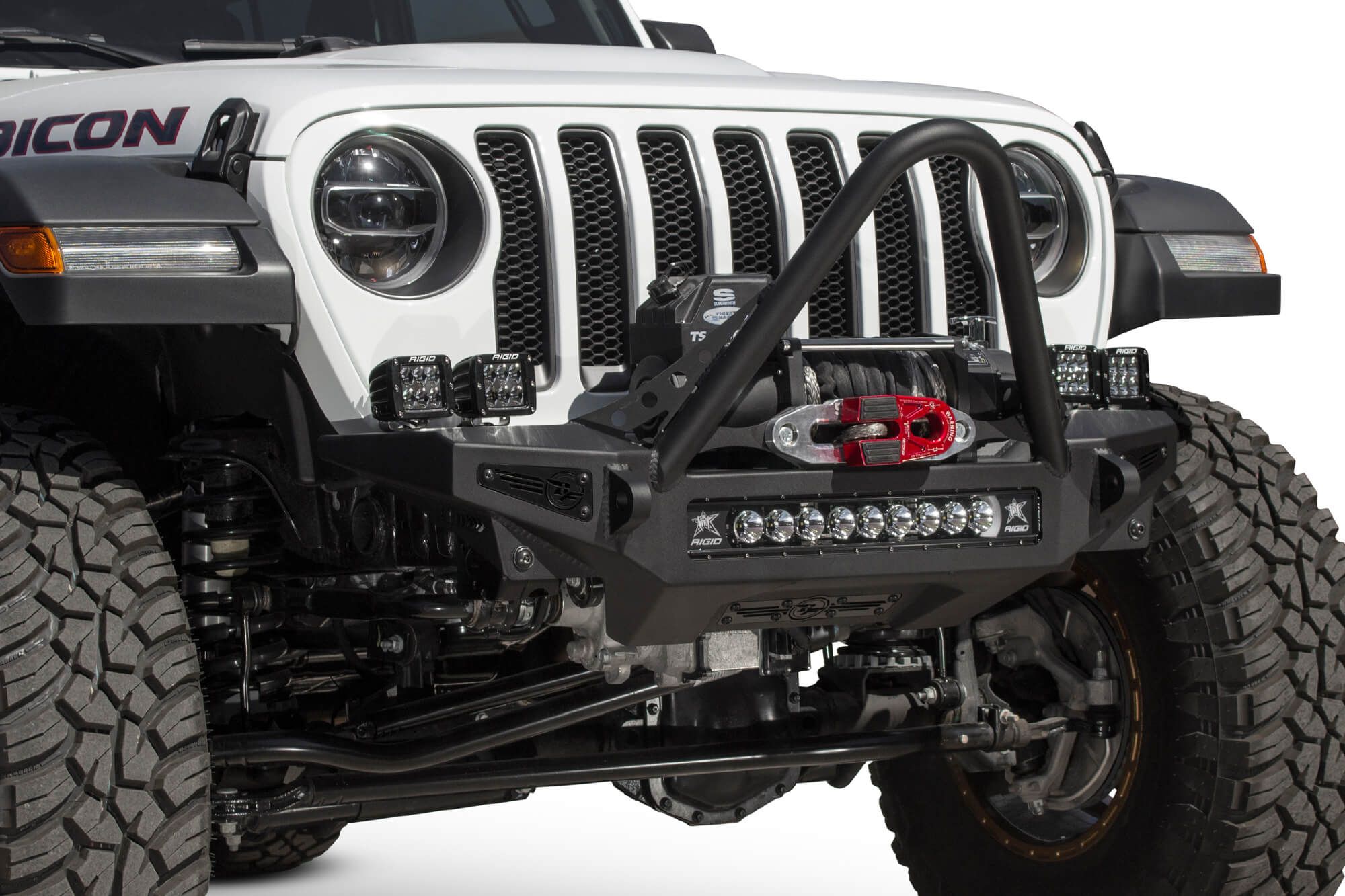 Addictive Desert Designs Rock Fighter Stinger Winch Stubby Front Bumper for Jeep JL/JT