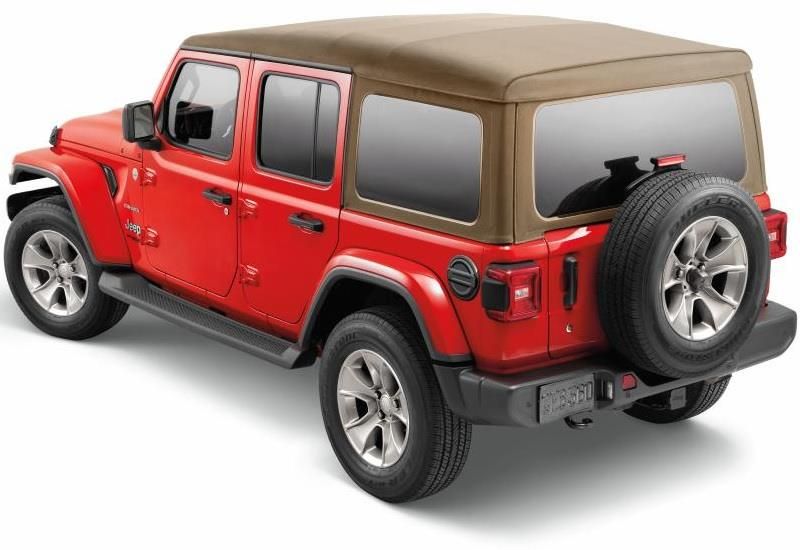 Mopar Tan Premium Soft Top with Window Tint for Jeep JLU