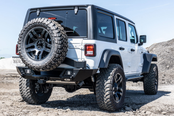 LoD Offroad Destroyer Shorty Rear Bumper with Tire Carrier for Jeep JL