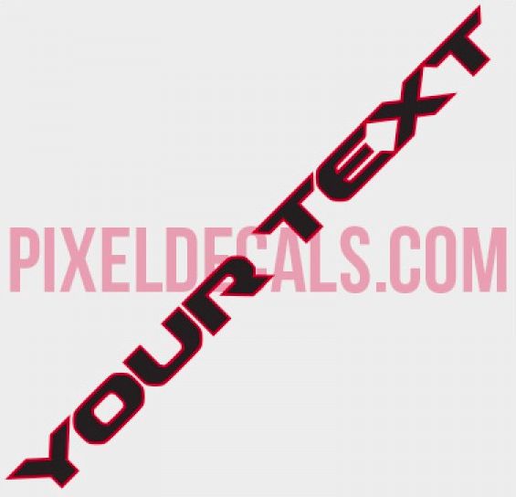 PIXELDECALS.com Customizable "Rubi JL & JT" Hood Lettering Decals (Pair) for Jeep JL/JT